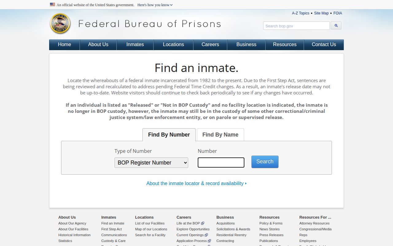 Federal inmate release lookup for a Perry County connection