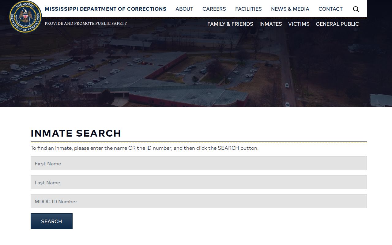 MDOC offender search form for Perry County released inmates